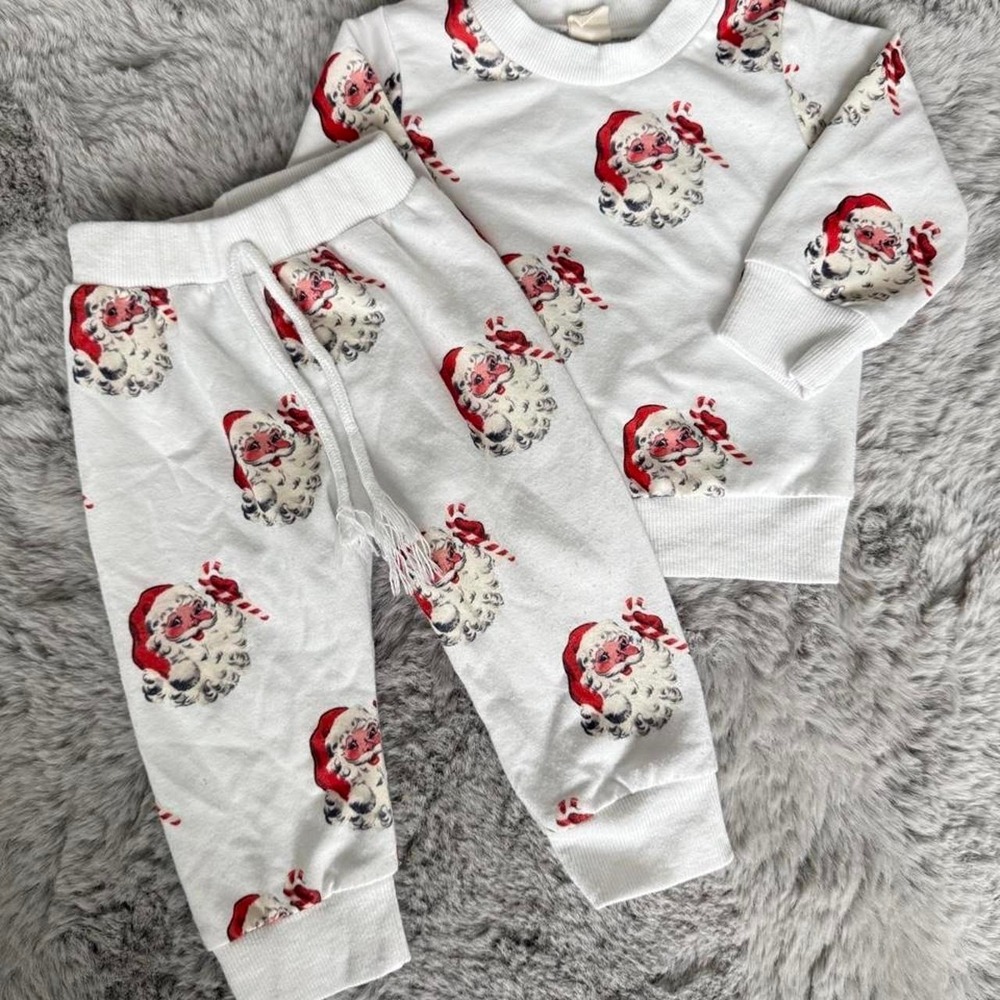 Boutique Christmas Santa Outfit Set Baby Boys Girls 6-12M Holiday Clothes